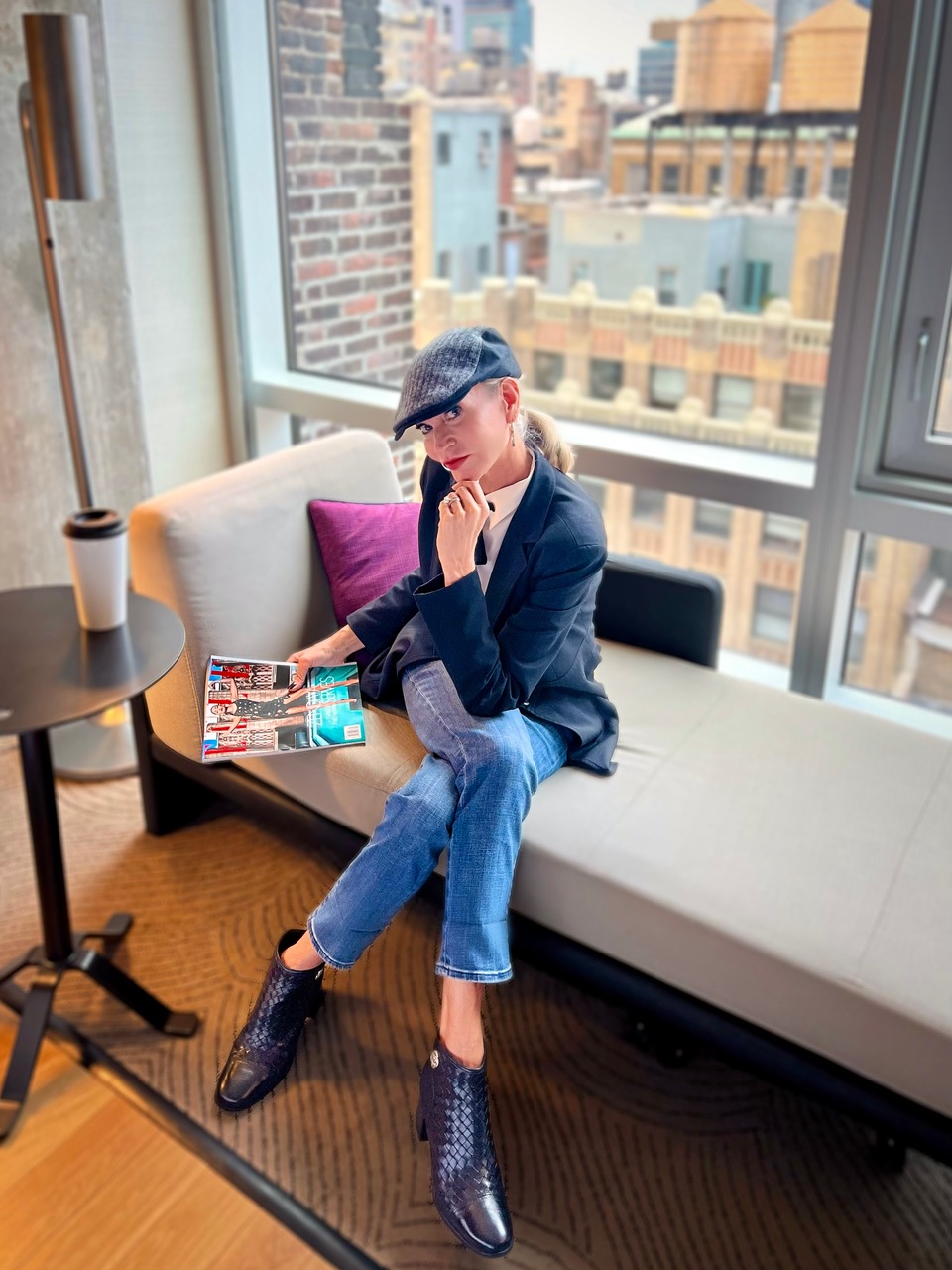 Lifestyle Influencer, Jamie Lewinger of More Than Turquoise wearing Brighton Marvel boots