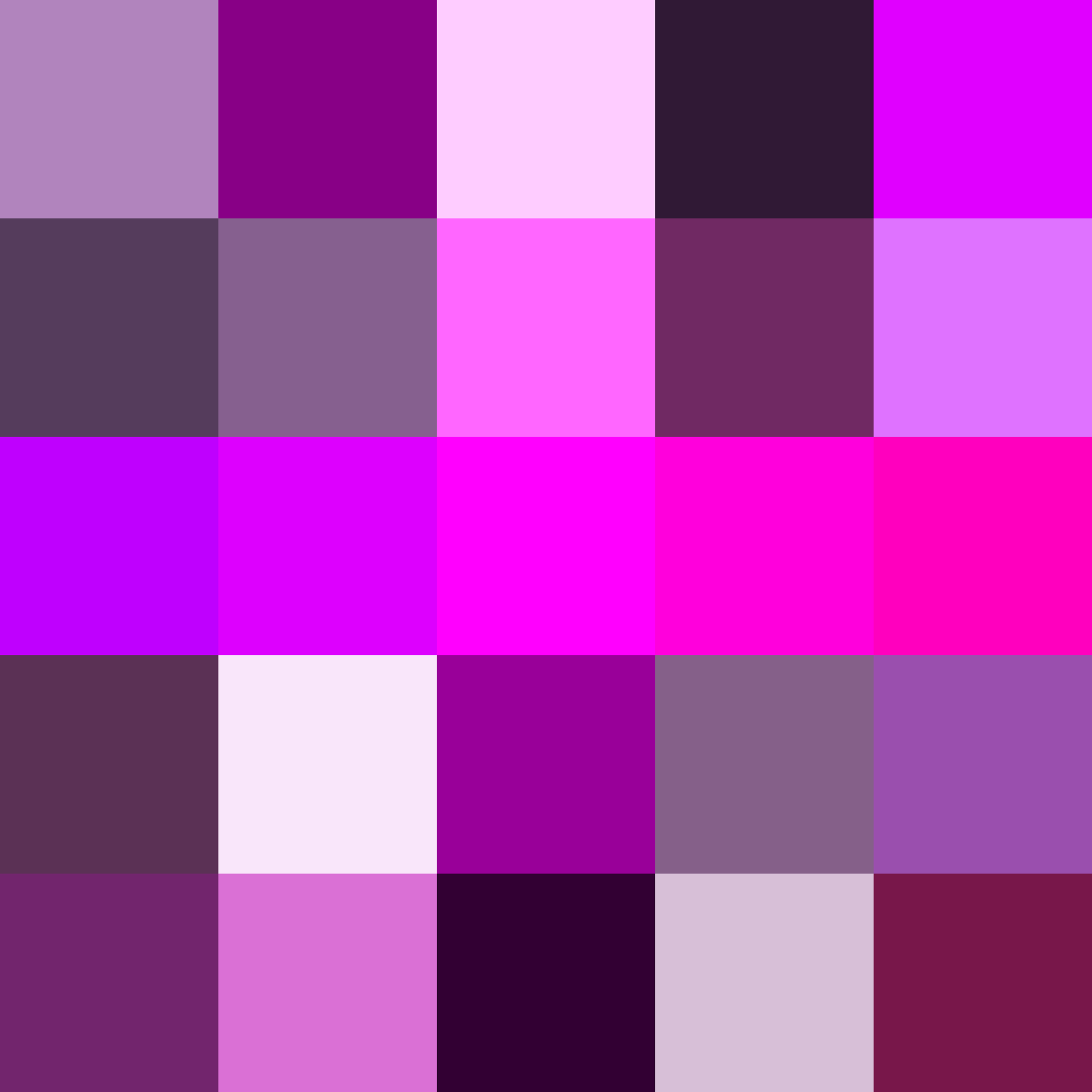 The Magenta color chart from Wikipedia 
