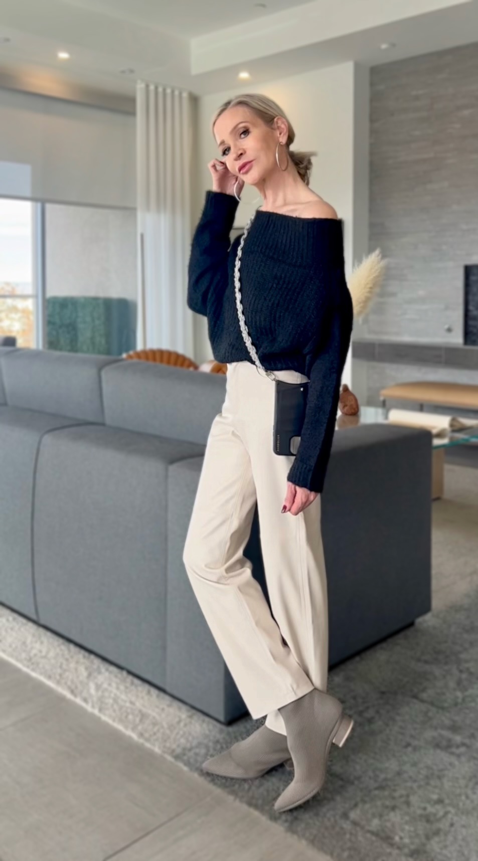 Lifestyle Influencer, Jamie Lewinger of More Than Turquoise with Pashion Footwear storm knit bootie