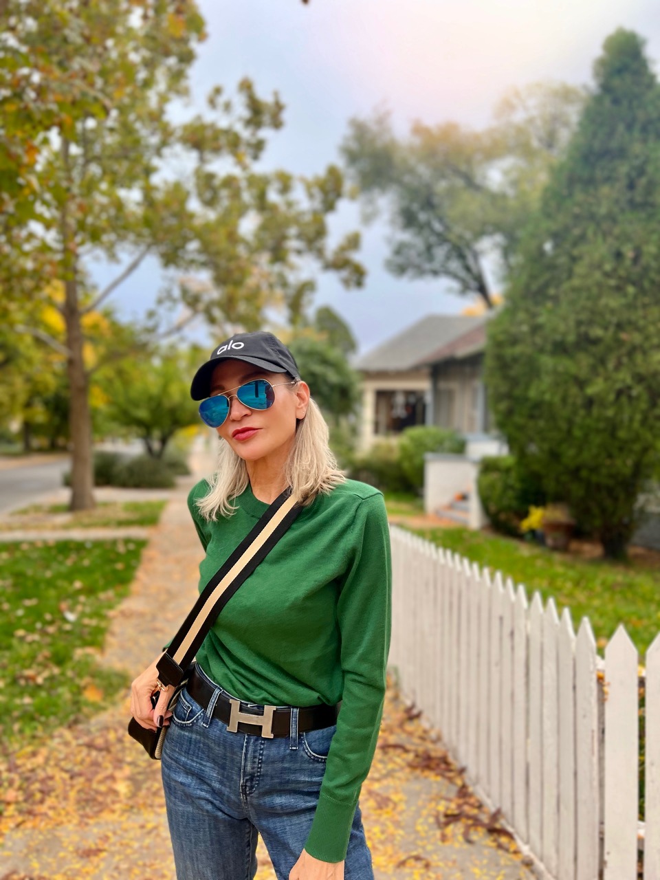 Lifestyle Influencer, Jamie Lewinger of More Than Turquoise wearing the Chloe Crew Neck Sweater