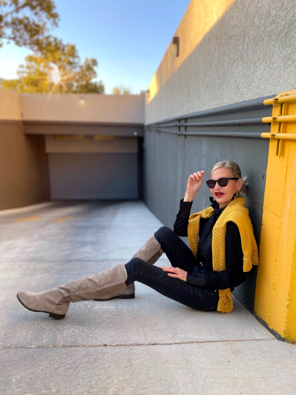 Lifestyle Influencer, Jamie Lewinger of More Than Turquoise, wearing the Bethany Boot from Cordani shoes