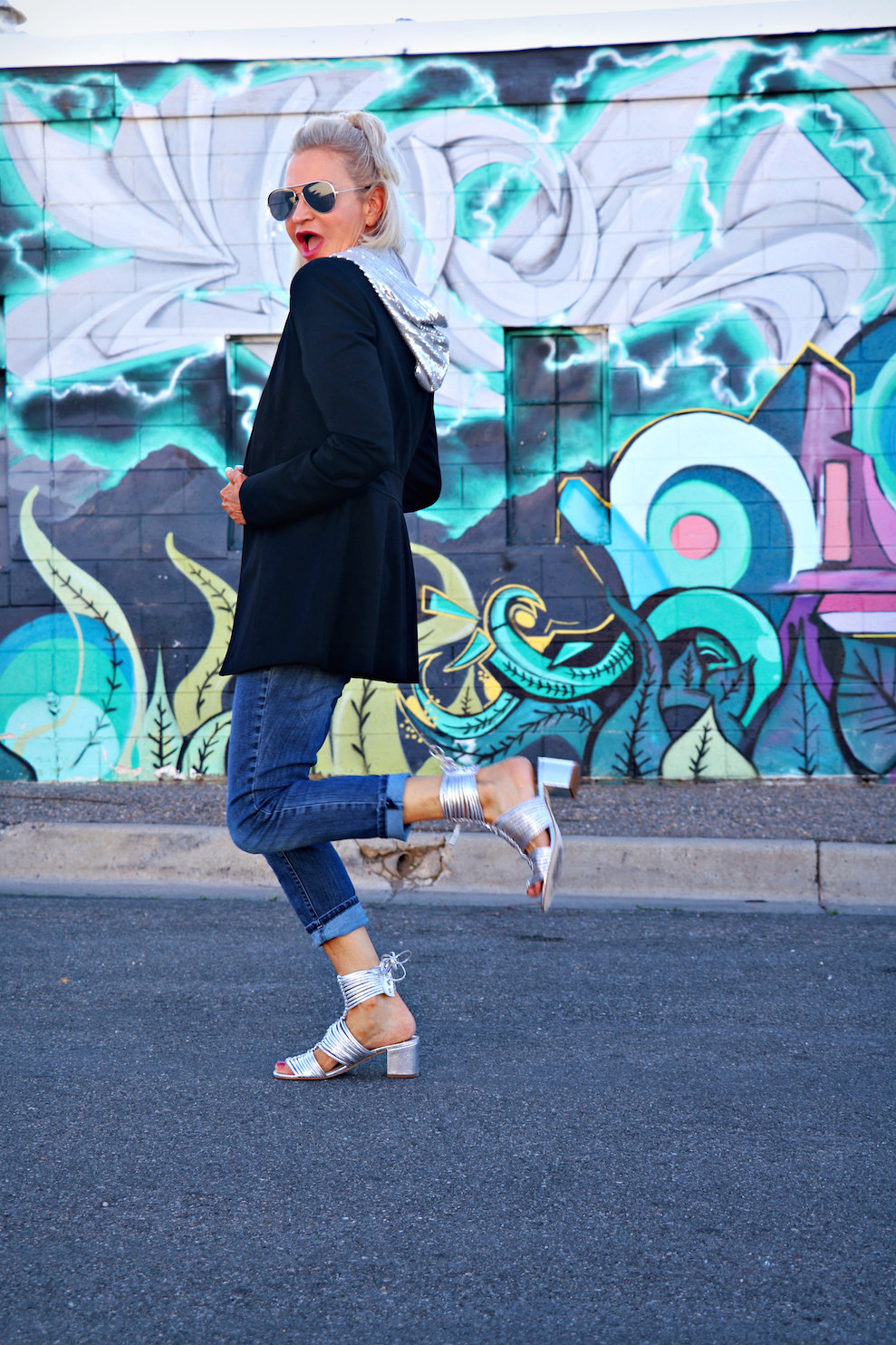 Lifestyle Influencer, Jamie Lewinger of More Than Turquoise, wearing Cecelia New York sandals