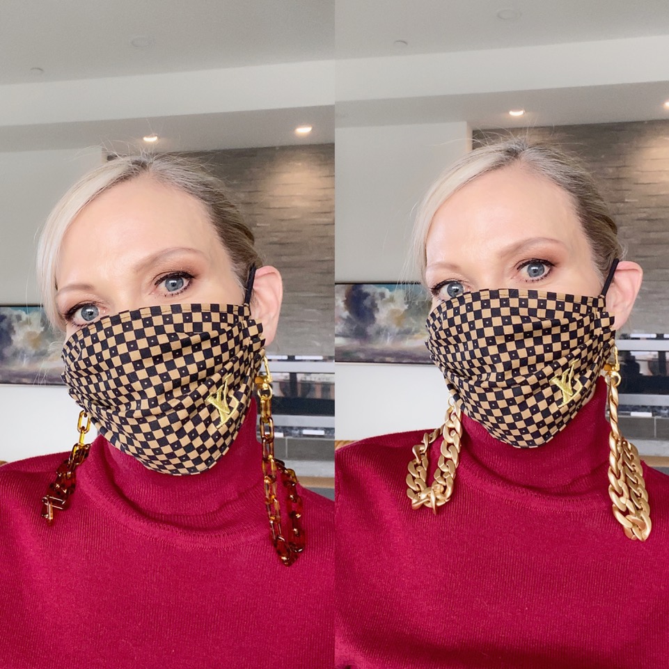 Lifestyle Influencer, Jamie Lewinger of More Than Turquoise, styling Miami Mask chains