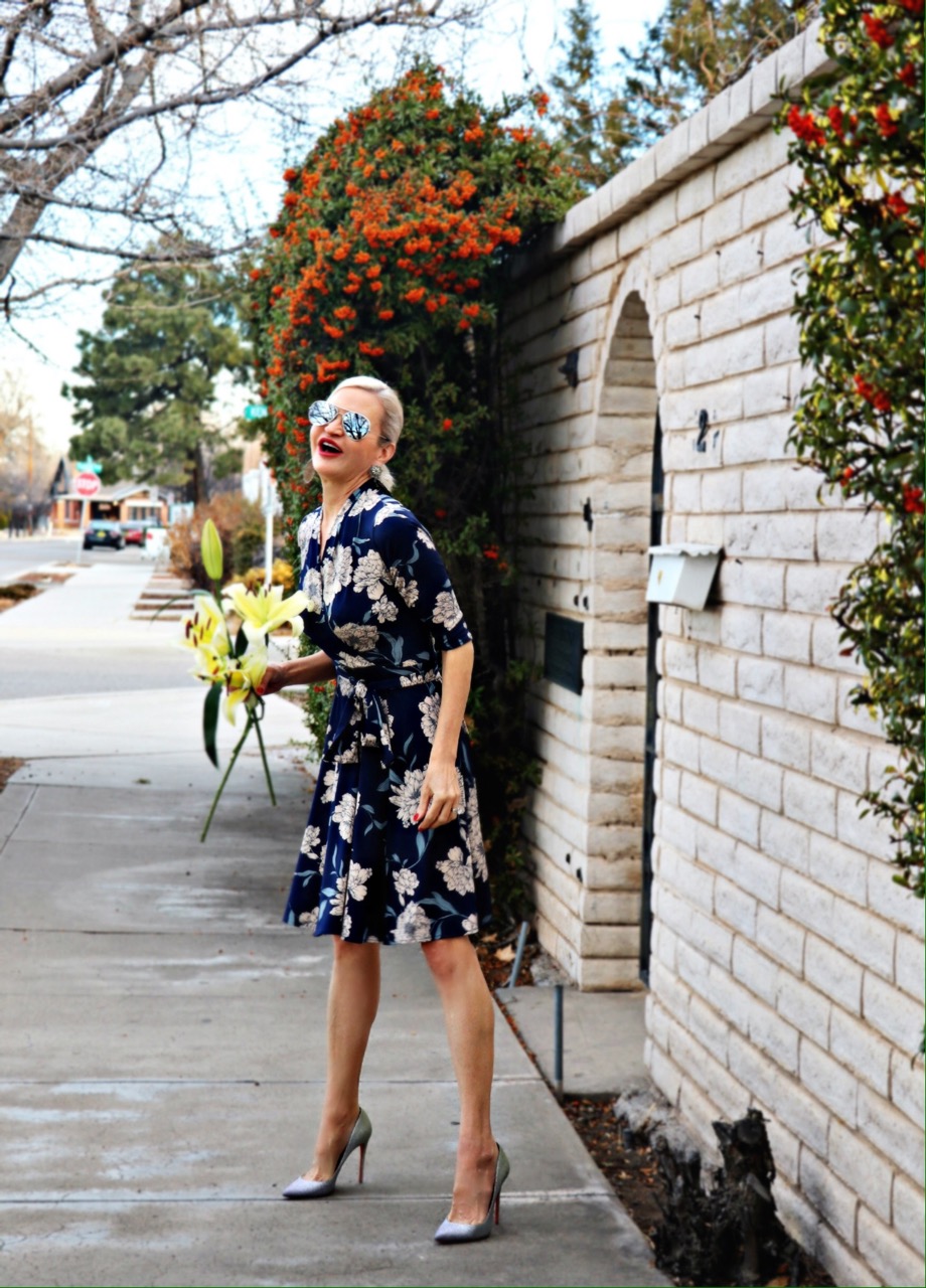 Lifestyle Influencer, Jamie Lewinger of More Than Turquoise, wearing the Ruby Dress from Karina Dresses