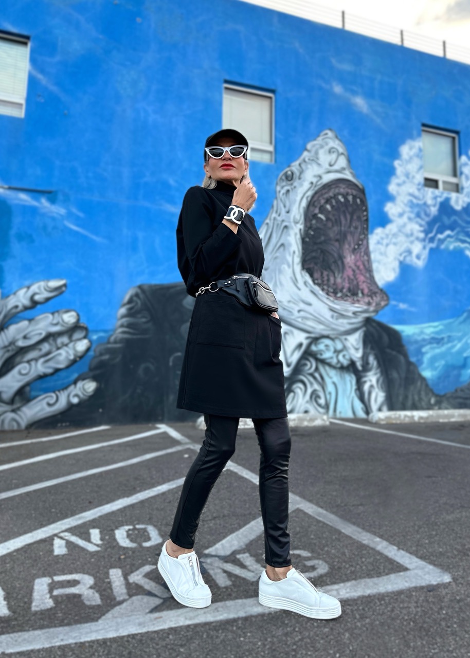 Lifestyle Influencer, Jamie Lewinger of More Than Turquoise in the Zaza Sneaker from Sole Bliss in white 