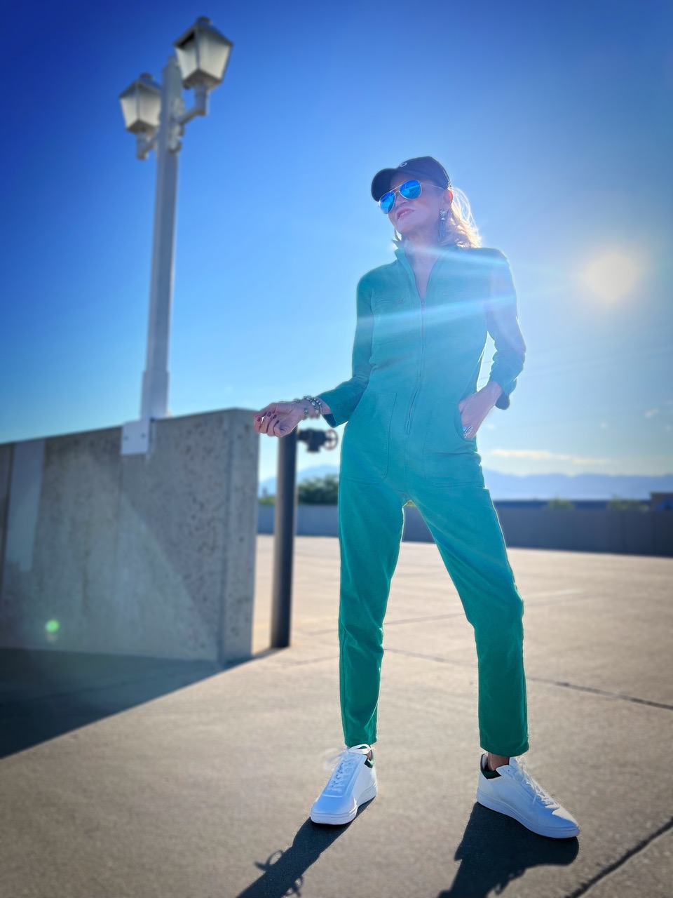 Lifestyle Influencer, Jamie Lewinger of More Than Turquoise wearing sneakers from ViVaia  