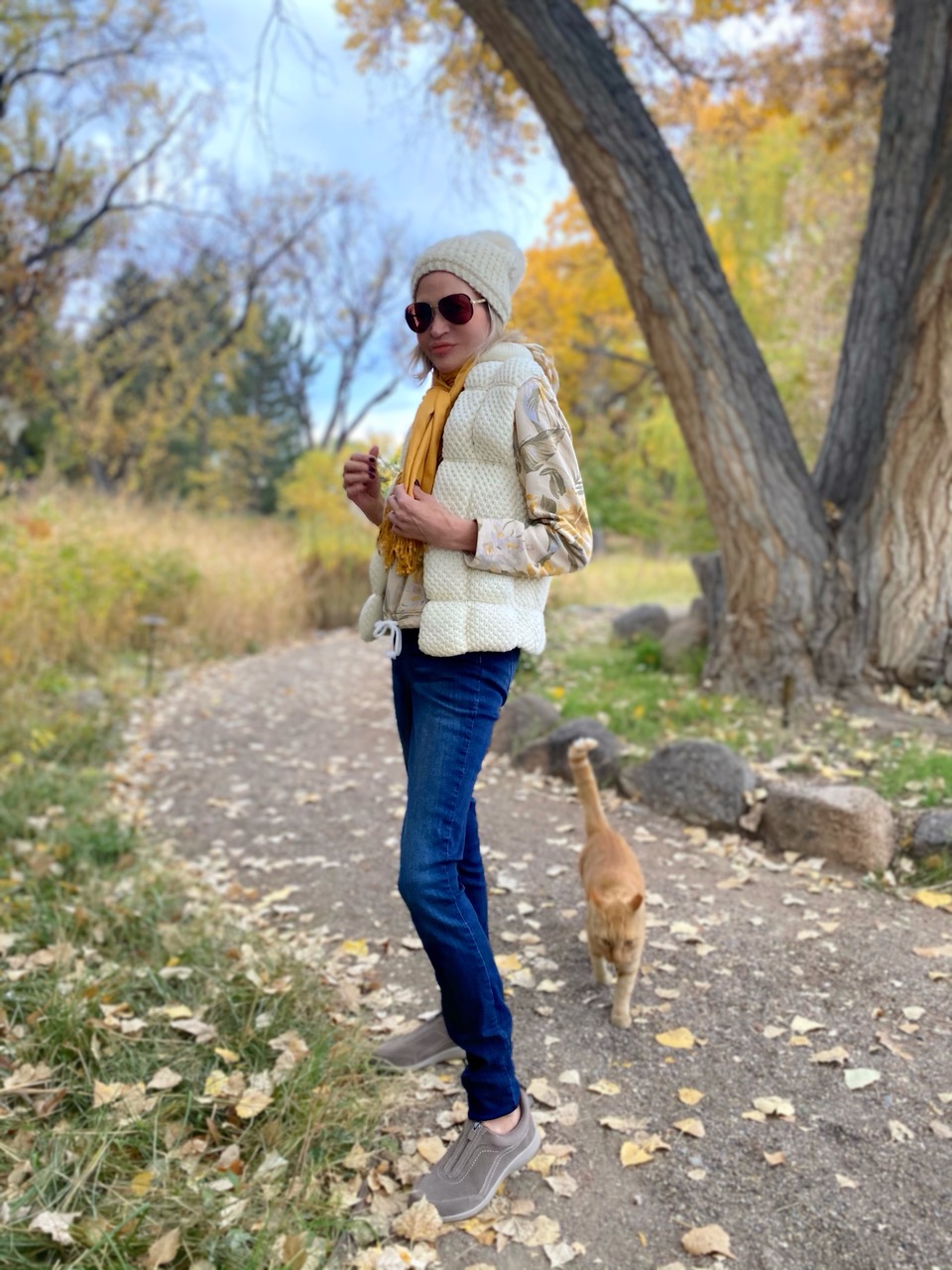 Lifestyle Influencer, Jamie Lewinger of More Than Turquoise in the Cave Walking shoe